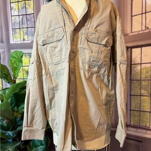 5.11 Tactical Series Style 72157 Medium Men's Tan Vented Pro Work Shirt Hiking